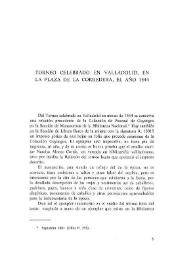 Portada:Torneo celebrado en Valladolid, en la Plaza de la Corredera, el año 1544 / Ramón Paz y Remolar