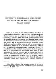 Portada:Erotismo y anticlericalismo en la primera edición de "Marta y María", de Armando Palacio Valdés / Brian John Dendle