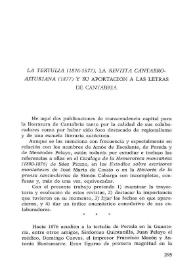 Portada:\"La Tertulia\" (1876-1877), la \"Revista Cántabro-Asturiana\" (1877) y su aportación a las letras de Cantabria / Salvador García Castañeda
