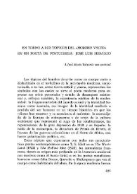 Portada:En torno a los tópicos del \"hombre vacío\" en un poeta de postguerra: José Luis Hidalgo / Francisco Ruiz Soriano