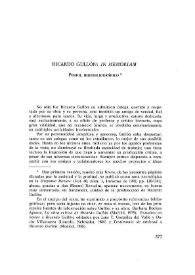 Portada:Ricardo Gullón: In Memoriam. Perfil biobibliográfico / Allen W. Phillips