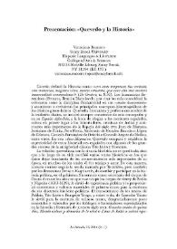 Portada:La Perinola : revista de investigación quevediana. Número 18 (2014). Presentación: "Quevedo y La Historia" / Victoriano Roncero