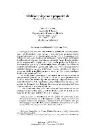 Portada:Médicos y viajeros a propósito de Quevedo y el unicornio / Valentina Nider