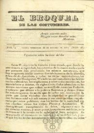 Portada:Tomo I, núm. 27, miércoles 22 de octubre de 1834