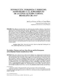 Portada:Revolución, violencia y Derecho: Hans Kelsen y el surgimiento de la Constitución Federal Brasileña de 1934 / Andityas Soares de Moura Costa Matos