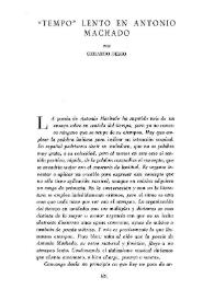 Portada:\"Tempo\" lento en Antonio Machado / por Gerardo Diego