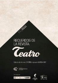 Portada:Recuerdos de la revista \"Teatro\" (1952-1957) / edición de Antonio Castro e Ignacio García May