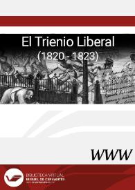 Portada:El Trienio Liberal (1820-1823) / dirección José Manuel Díez Fuentes