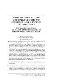 Portada:Dislocated Temporalities: Immigration, Identity, and Sexuality in Najat El Hachmi’s «L’últim patriarca»

 / Josep-Anton Fernàndez