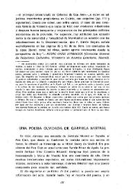 Portada:Una poesía olvidada de Gabriela Mistral / Pilar Lago de Lapesa