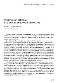 Portada:Exaltación liberal y republicanismo en España (1) / Alberto Gil Novales