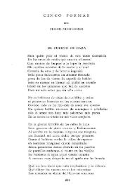 Portada:Cinco poemas / por Pedro Gimferrer