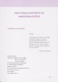 Portada:Dos poemas inéditos de Angelina Gatell / Angelina Gatell