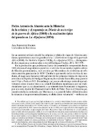 Portada:Pedro Antonio de Alarcón ante la Historia: de la crónica y el reportaje en "Diario de un testigo de la guerra de África" (1860) a la exaltación épica del pasado en "La Alpujarra" / Ana Rodríguez Fischer