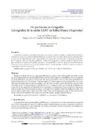 Portada:Un paréntesis en Geografía. Cartografías de la noche LGBT en Bahía Blanca (Argentina) / José Ignacio Larreche, Patricia Ercolani