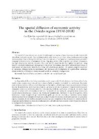 Portada:The spatial diffusion of economic activity in the Oviedo region (1970-2018) / Ícaro Obeso Muñiz