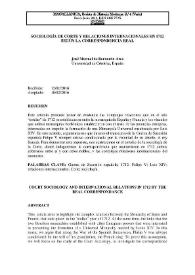 Portada:Sociología de Corte y relaciones internacionales en 1712 según la correspondencia real / José Manuel de Bernardo Ares