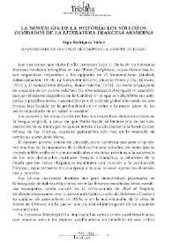 Portada:La nostalgia de la historia: los sollozos olvidados de "La Literatura Francesa Moderna" / Yago Rodríguez Yáñez