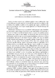 Portada:Lecturas críticas de "La Tribuna", de Emilia Pardo Bazán: 1883-2008 / José Manuel González Herrán