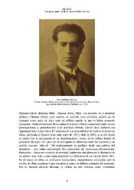 Portada:Manuel Gálvez [editor] (Paraná, 1882 – Buenos Aires, 1962) [Semblanza]
 / Verónica Delgado

