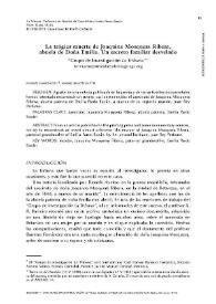 Portada:La trágica muerte de Joaquina Mosquera Ribera, abuela de Doña Emilia. Un secreto familiar desvelado / Grupo de Investigación La Tribuna