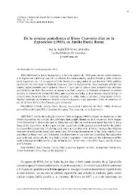 Portada:De la crónica periodística al libro: \"Cuarenta días en la Exposición\" (1900), de Emilia Pardo Bazán / María Isabel Jiménez Morales