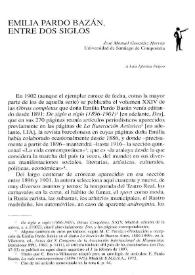 Portada:Emilia Pardo Bazán, entre dos siglos / José Manuel González Herrán