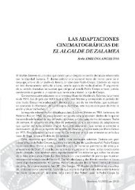 Portada:Las adaptaciones cinematográficas de "El alcalde de Zalamea" / Stela Emilova Angelova