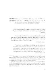 Portada:Cervantes y la Corte. Apuntes biográficos, sociopolíticos y culturales de la relaciones áulicas de Cervantes / Mario Crespo López