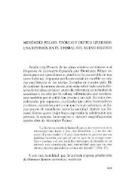 Portada:Menéndez Pelayo, teórico y crítico literario. Una revisión en el umbral del nuevo milenio / M.ª Isabel Navas Ocaña