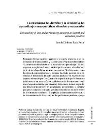 Portada:La enseñanza del derecho y la economía del aprendizaje como prácticas situadas y encarnadas / Josefa Dolores Ruiz Resa