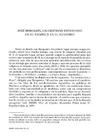 Portada:José Bergamín, un cristiano extraviado en su tiempo (y en el nuestro) / Francisco Pérez Gutiérrez