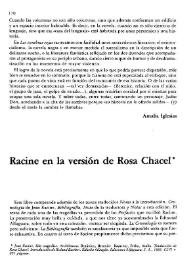 Portada:Racine en la versión de Rosa Chacel / Otilia López Fanego