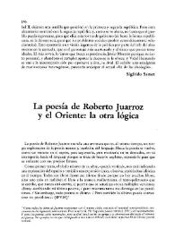 Portada:La poesía de Roberto Juarroz y el Oriente: la otra lógica / Enrique Abel Foffani