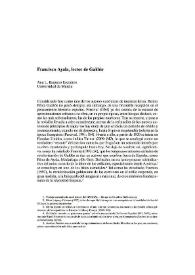 Portada:Francisco Ayala, lector de Galdós / Ana L. Baquero Escudero