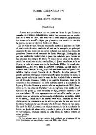 Portada:Sobre Lastarria (Conclusión) / por Raúl Silva Castro