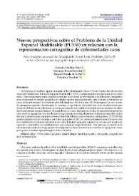 Portada:Nuevas perspectivas sobre el Problema de la Unidad Espacial Modificable (PUEM) en relación con la representación cartográfica de enfermedades raras / Germán Sánchez-Díaz ; Verónica Alonso Ferreira ; Manuel Posada de la Paz ; Francisco Escobar 