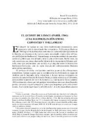 Portada:\"El Quijote\" de Lesage (París, 1704): ¿Una reconciliación entre Cervantes y Avellaneda? / David Álvarez Roblin