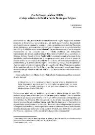 Portada:\"Por la Europa católica\" (1902): el viaje artístico de Emilia Pardo Bazán por Bélgica / Lieve Behiels