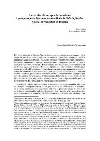 Portada:La circulación europea de los relatos. A propósito de la Duquesa de Amalfi, de la \"Galeria fúnebre\", y de la novela gótica en España / Joan Oleza