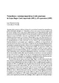 Portada:Naturalismo y nostalgia imperial en el ciclo americano de López Bago: \"Carne importada\" (1891) y \"El separatista\" / Luis Álvarez Castro