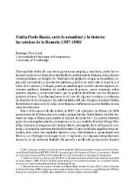 Portada:Emilia Pardo Bazán, entre la actualidad y la historia: las crónicas de la Romería (1887-1888) / Santiago Díaz Lage