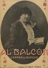 Portada:Al balcón / Carmen de Burgos