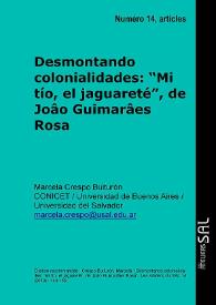 Portada:Desmontando colonialidades: “Mi tío, el jaguareté”, de Joâo Guimarães Rosa / Marcela Crespo Buiturón