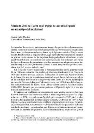 Portada:Mariano José de Larra en el espejo de Antonio Espina: un arquetipo del intelectual / Jessica Cáliz Montes