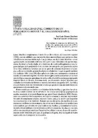 Portada:Utopía y realidad en el contexto de un pensamiento: Hostos y el krausismo español / José Luis Gómez-Martínez