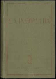 Portada:La indomada (Novela) / J. H. Rosny ; prólogo de Vicente Blasco Ibáñez, versión española de Carmen de Burgos (Colombine)