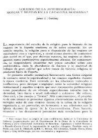 Portada:Los usos de la autobiografía: monjas y beatas en la Cataluña moderna / James S. Amelang
