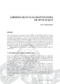 Portada:Lorenzo Silva y las adaptaciones de Bevilacqua / César Fernández