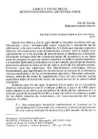 Portada:Lírica y fin de siglo: Rubén Darío bajo el signo del cisne / Iris M. Zavala